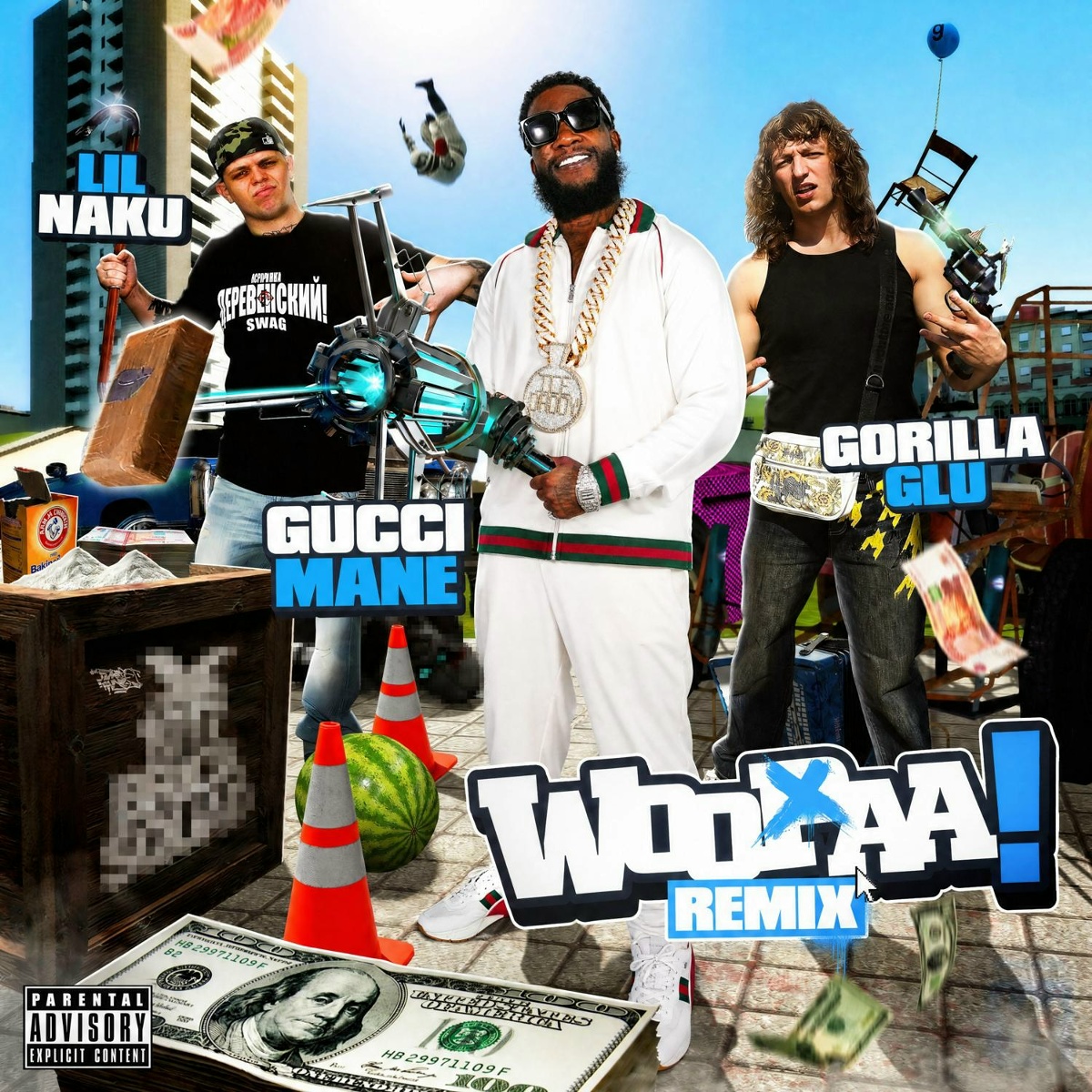 GORILLA GLU, LIL NAKU, Gucci Mane — WOOPAAA (Remix)